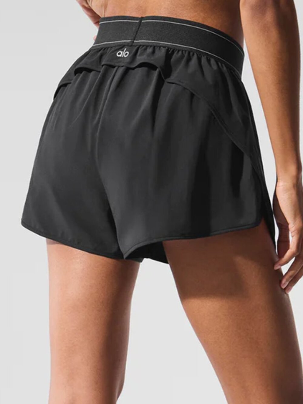 ALO Yoga Match Point Short Black 💗High Waist Athletic Running Tennis Shorts NWT - Picture 7 of 9